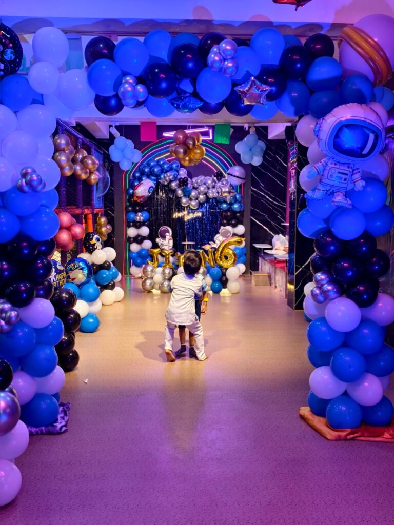 Unplug Kids space theme party hall – franchise opportunity